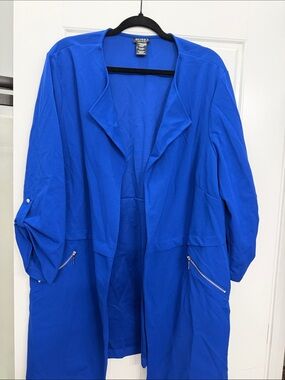 Soho Cobalt Blue Open-Front Blazer Jacket